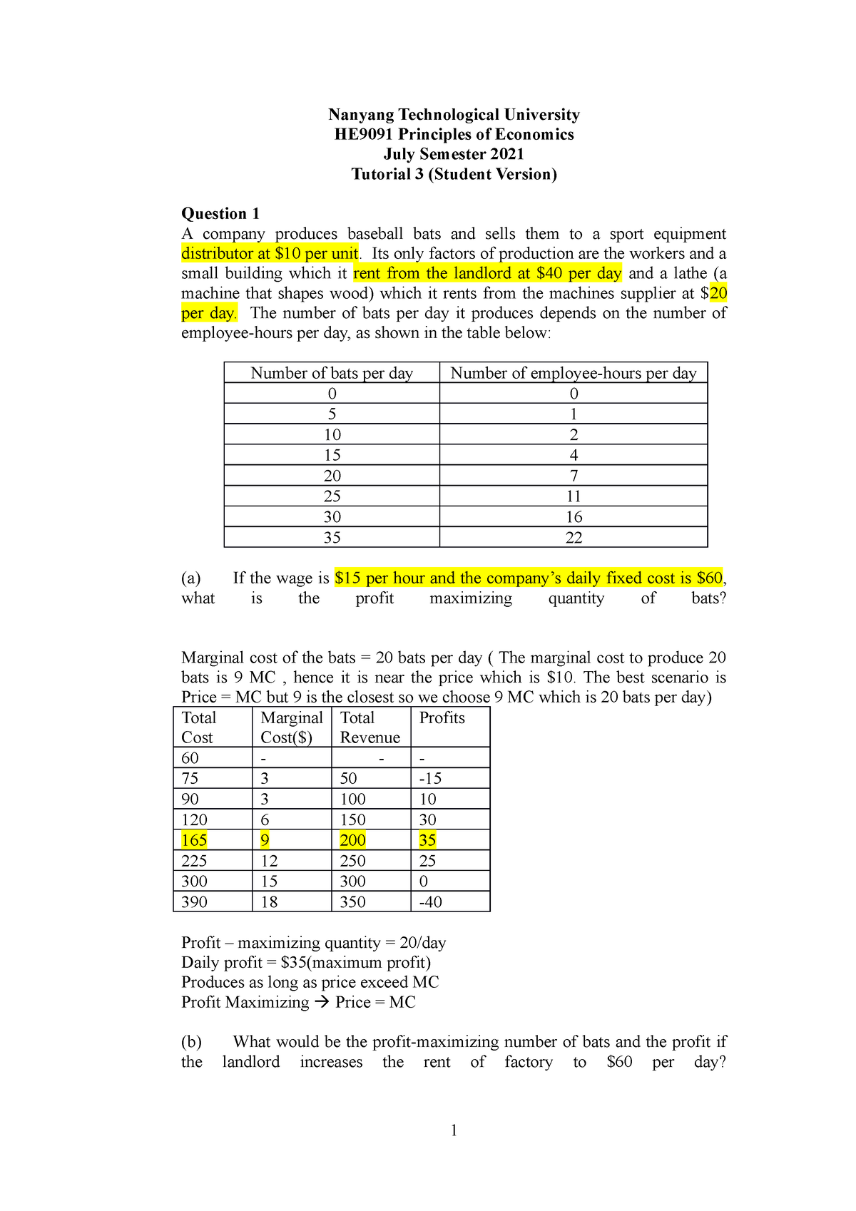 HE9091 Jul 2021 Tutorial 3.Student Version - HE9091 - NTU - StuDocu