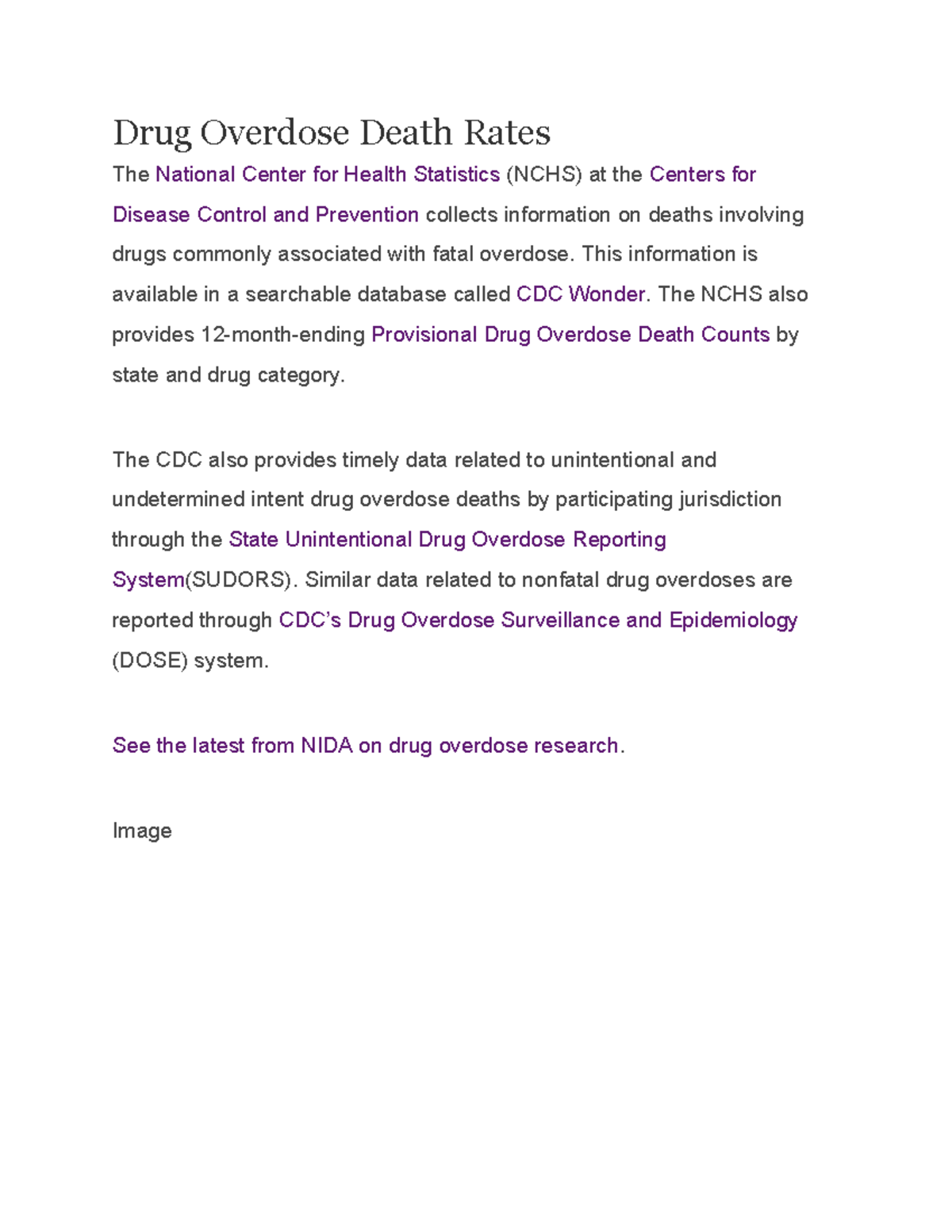Drug Overdose Death Rates - This information is available in a ...