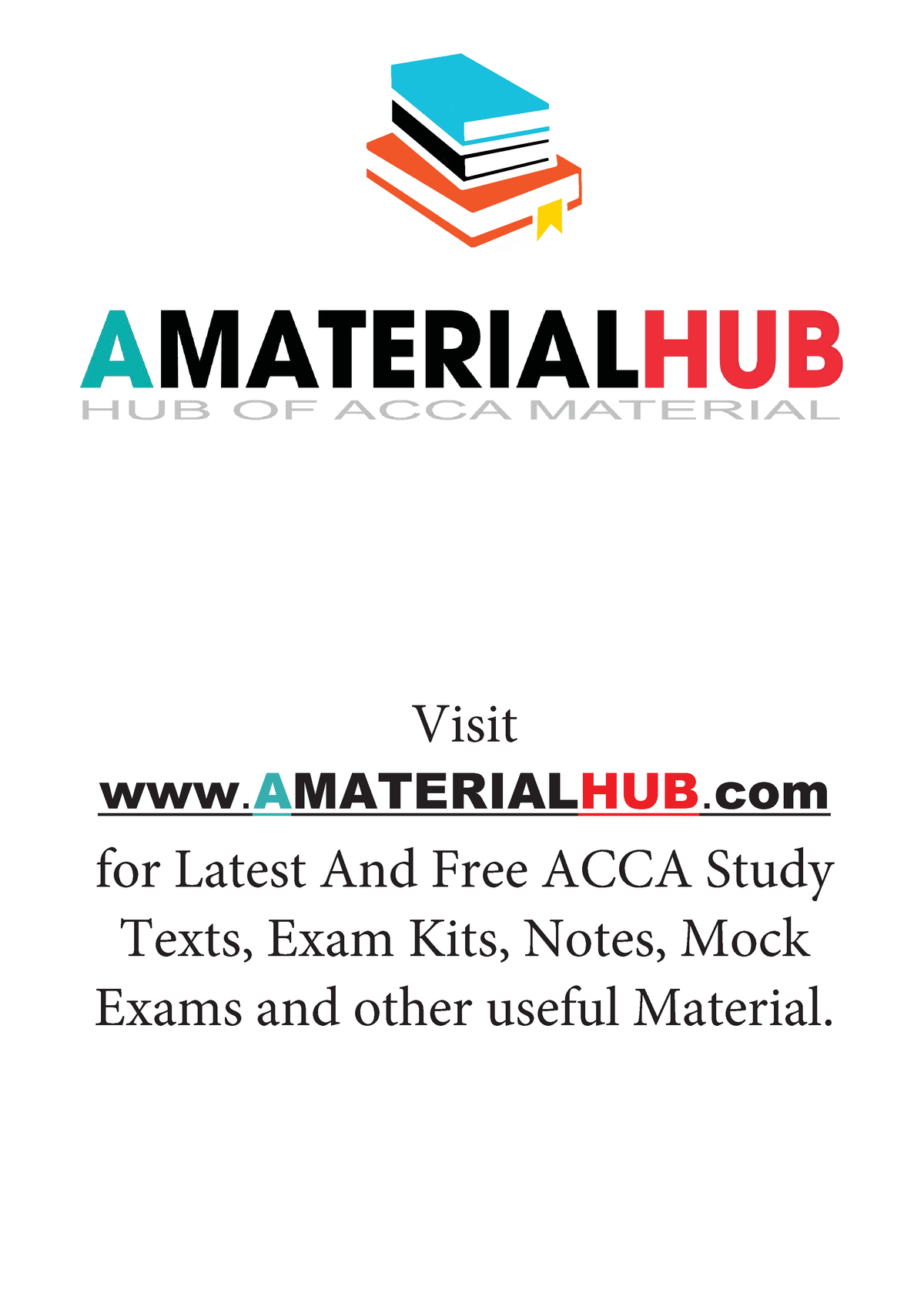 F1 BPP ST 2019 - Acca - Visit AMATERIALHUB For Latest And Free ACCA ...