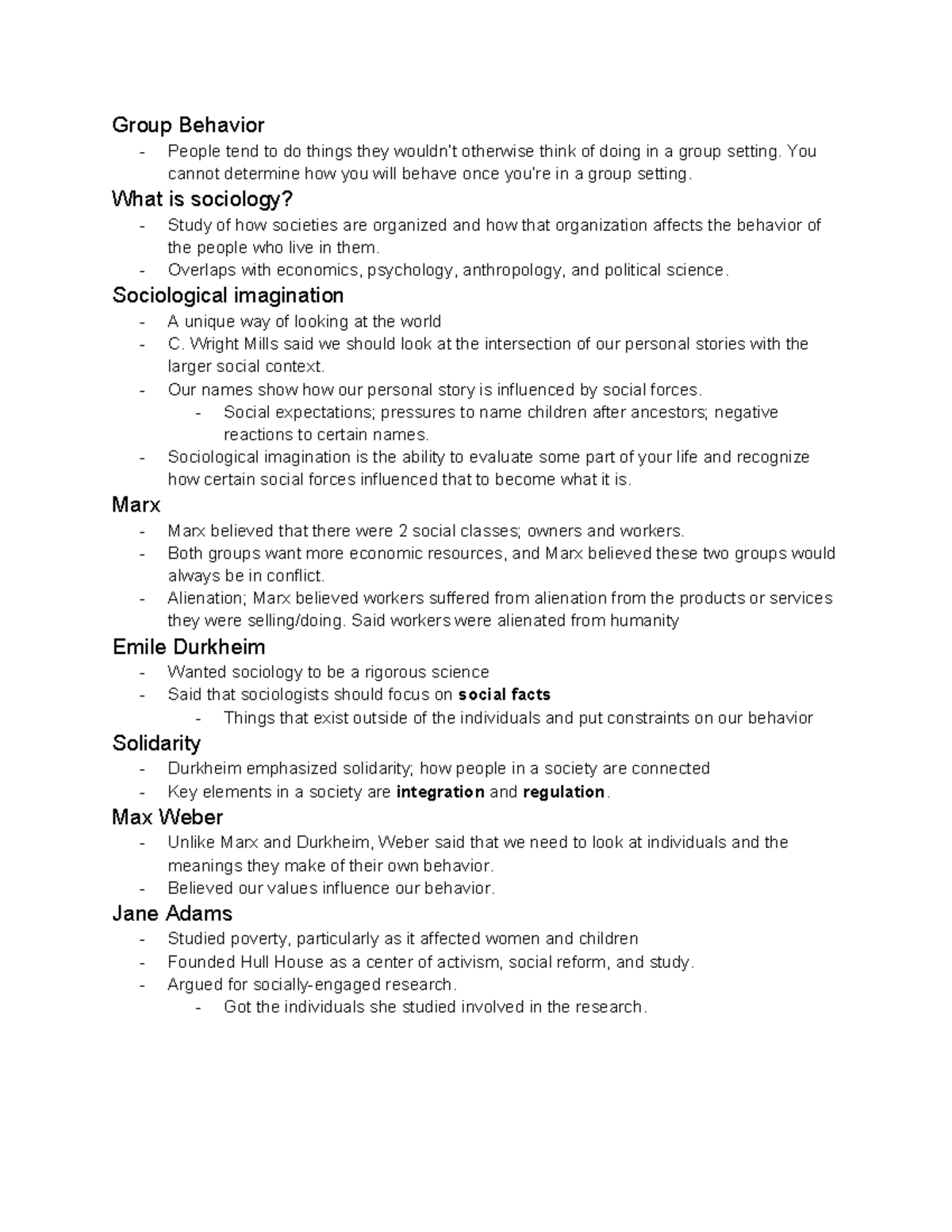 SOCI week 1 - Lecture notes from week 1 - Group Behavior - People tend ...