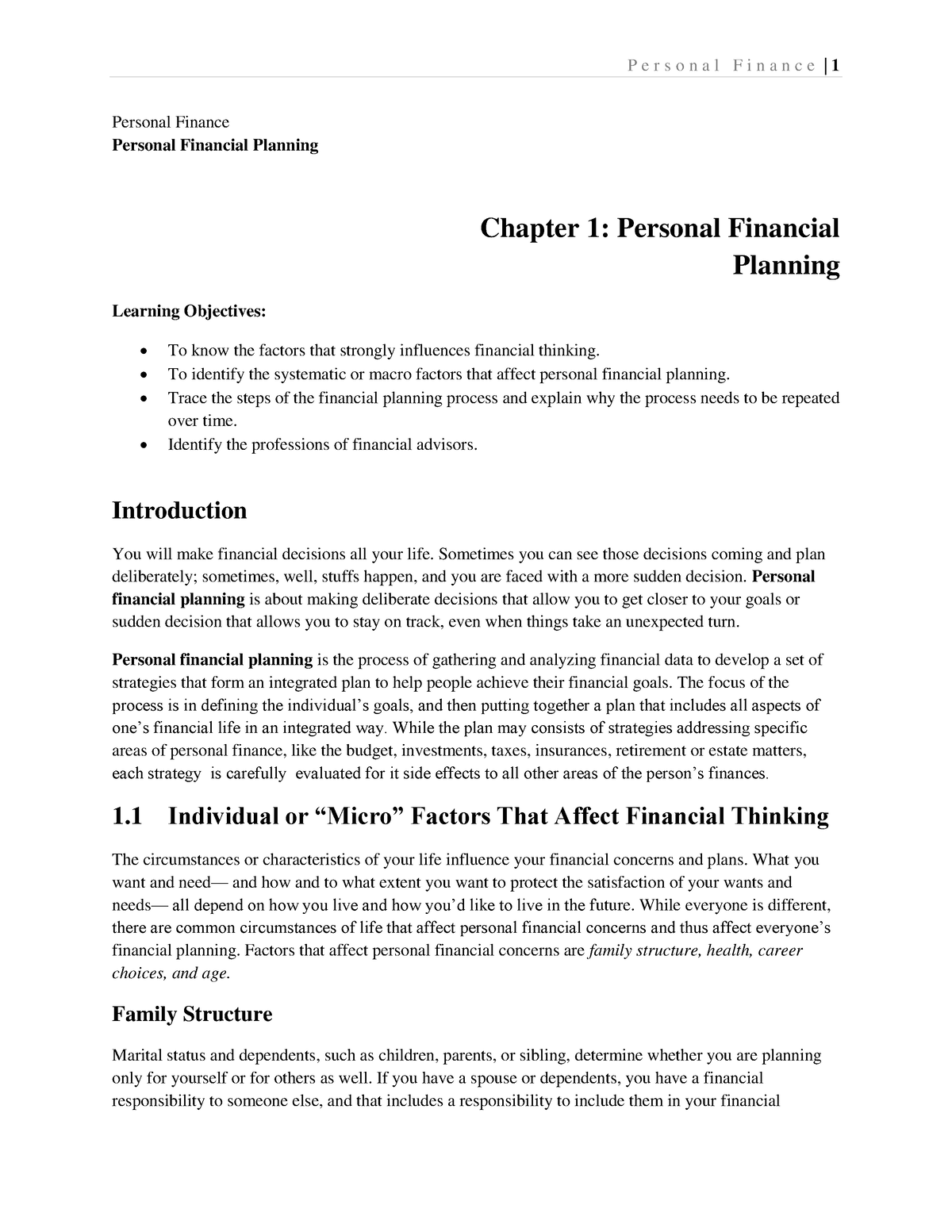 WEEK2 P - Edrftgyhuj - Personal Finance Personal Financial Planning ...