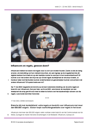 Nieuwsbegrip 2320 Handleiding + Antwoorden - © CED-Groep Nieuwsbegrip ...