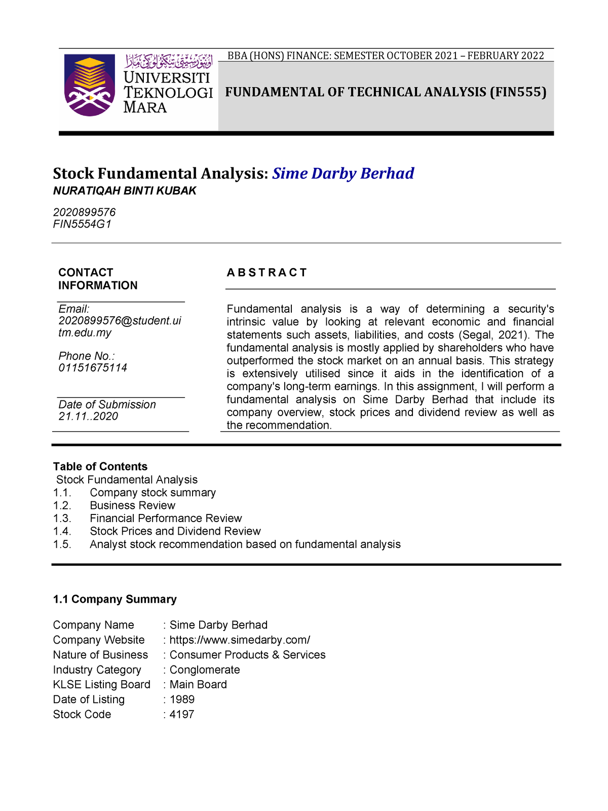 technical-analysis-bba-hons-finance-semester-october-2021