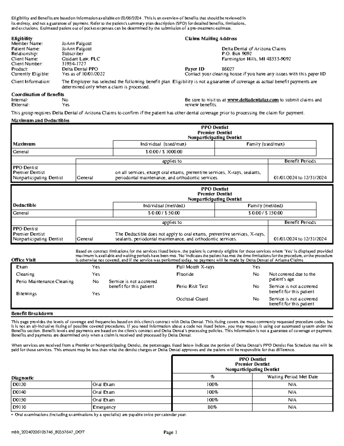 6aa09239 31ec 4b9a 85ba c5fd4b244750 - Eligibility and Benefits are ...