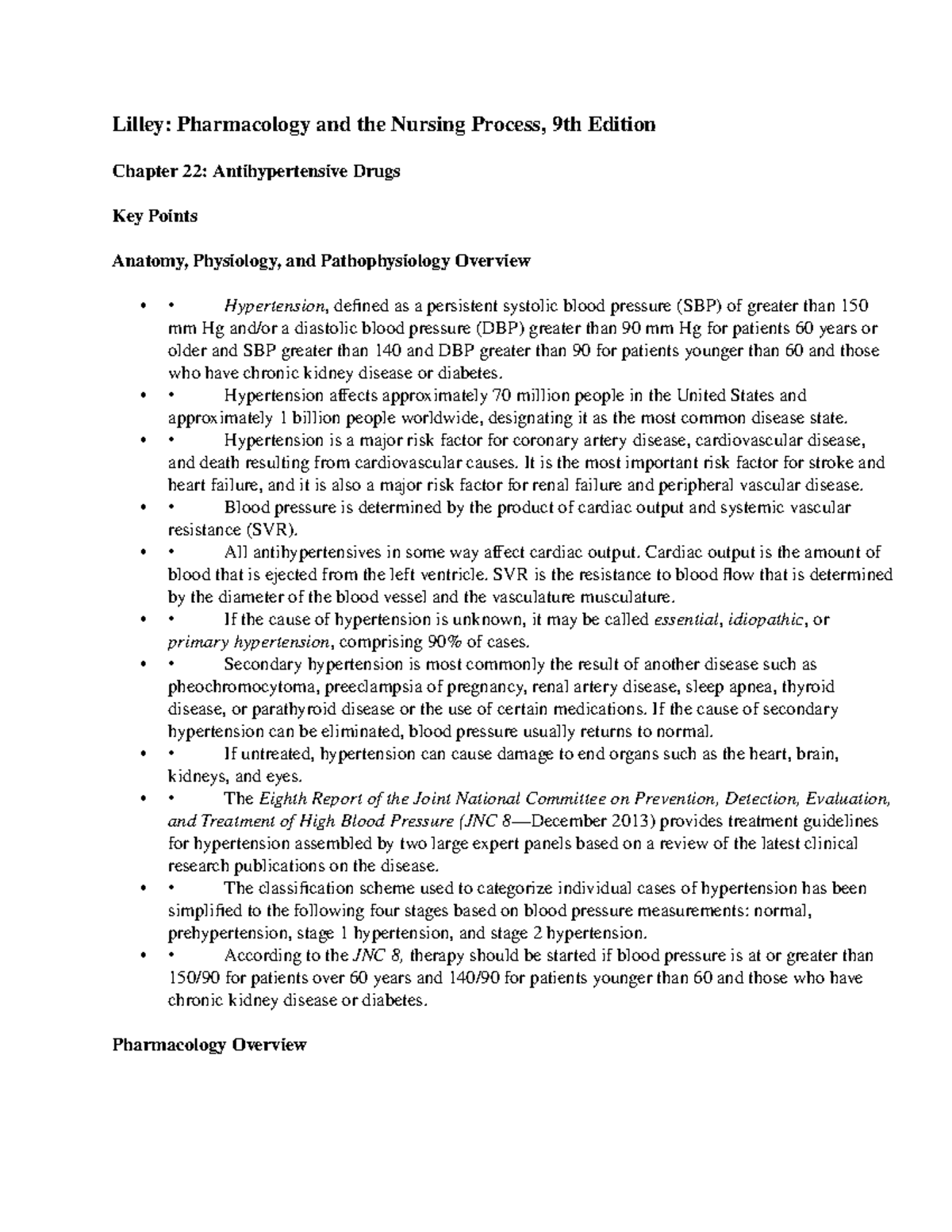 Chapter 22 - Lilley: Pharmacology and the Nursing Process, 9th Edition ...