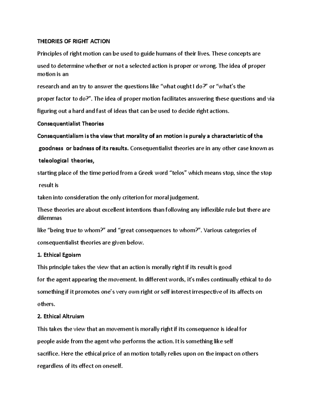 LIFE Skills Module 4 PART 10 - THEORIES OF RIGHT ACTION Principles of ...