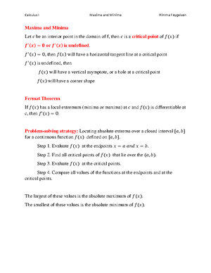 Notes Calculus I Section 4.4 Mean Value Theorem - Section 4. 4 : Mean ...