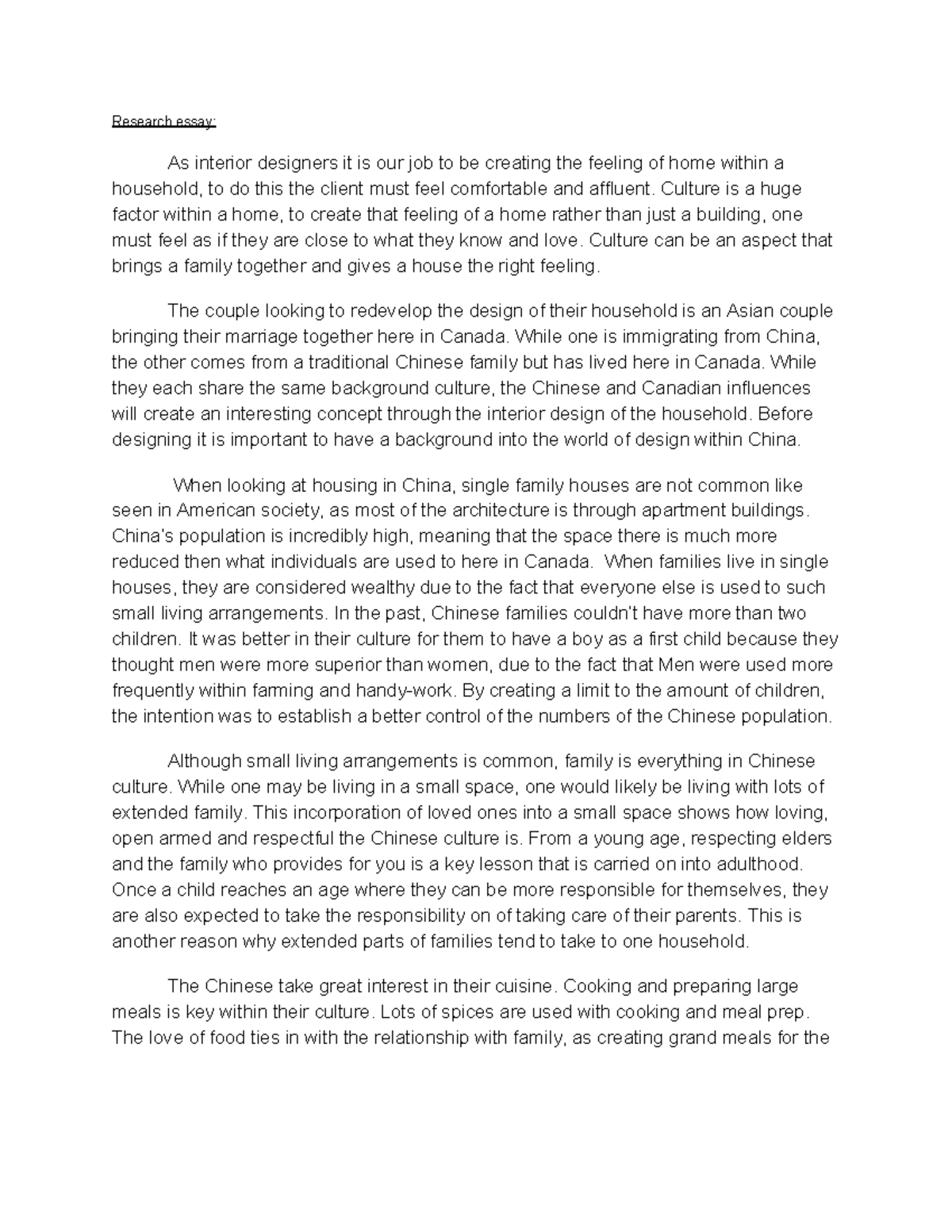 Assignment 3 Psychology (Research Essay) - Research essay: As interior ...