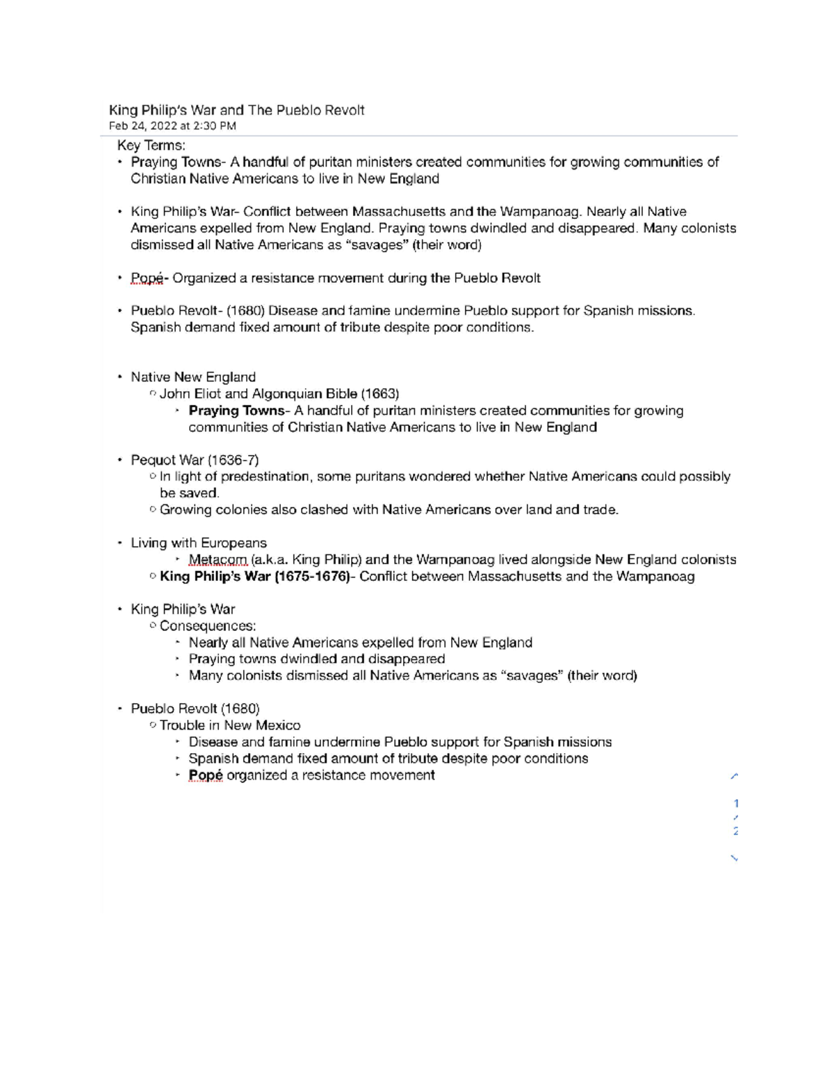 H 1301 - Variety of History Notes and key terms for the course - HIST ...