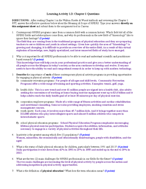 PE 200 Chapter 4 - Learning Activity 4: Chapter 4 Questions DIRECTIONS ...
