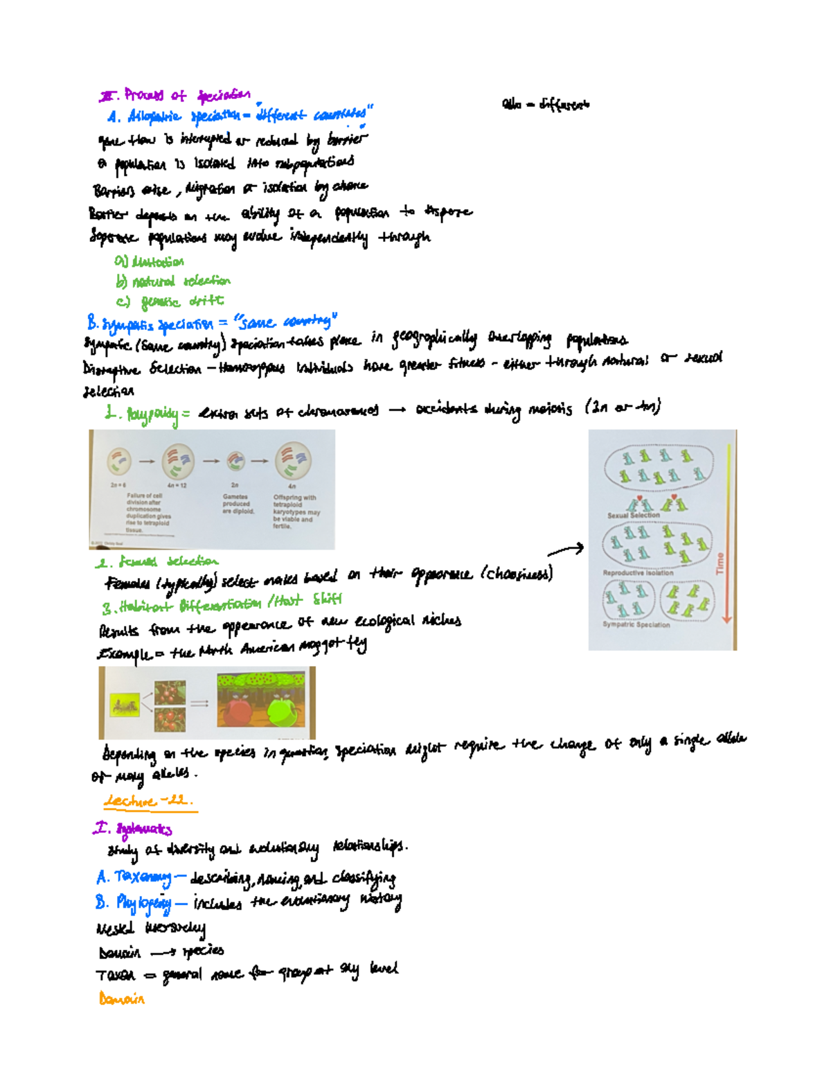 Lecture-21 - Gen Bio Lecture Note-Beal - II Process Of Speciation A ...