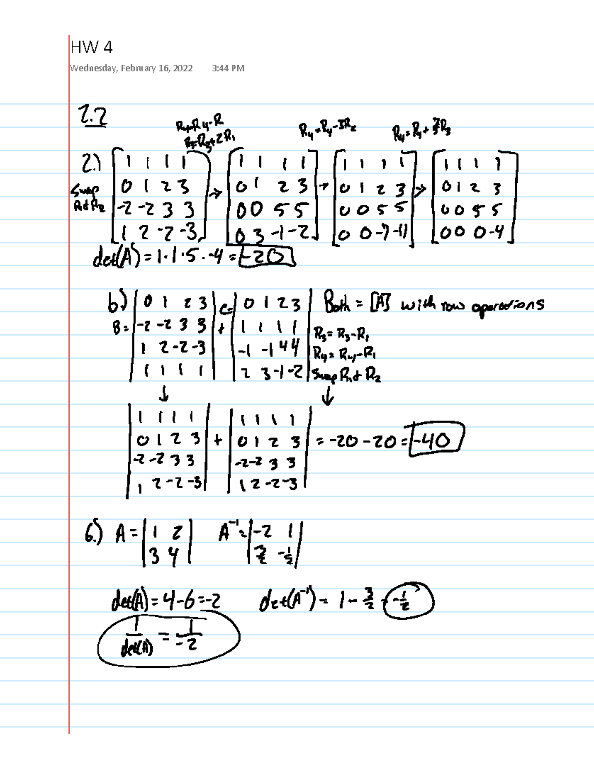 HW4 - Homework 4 - HW 4 Wednesday, February 16, 2022 3:44 PM 2 RxQztZR ...