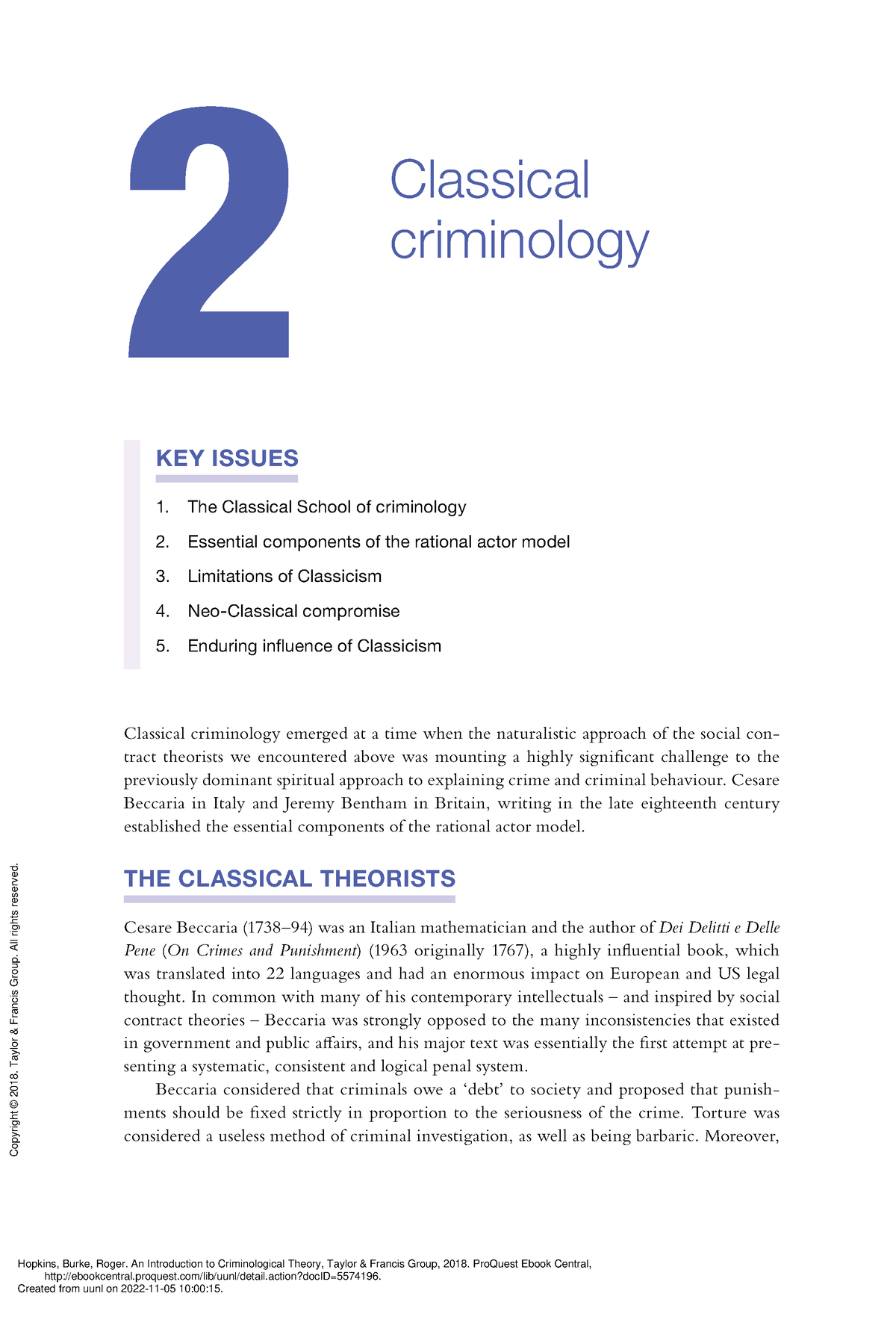 classical criminology essay