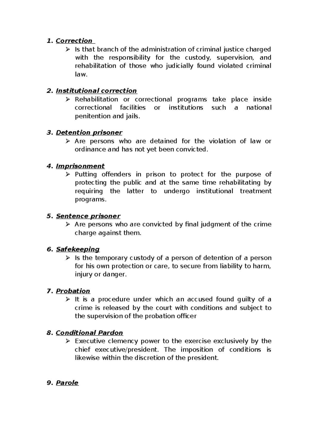 Institutional-correction-memorize - Correction Is that branch of the ...