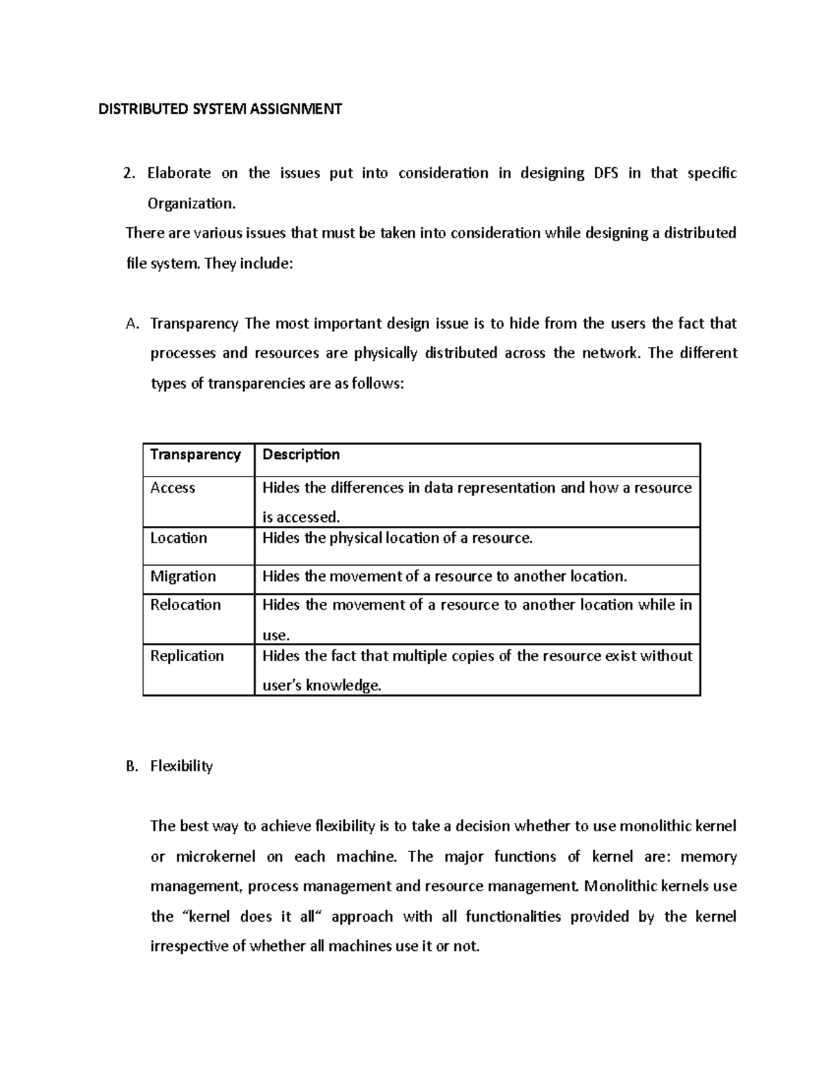 Distributed System Assignment - DISTRIBUTED SYSTEM ASSIGNMENT Elaborate ...