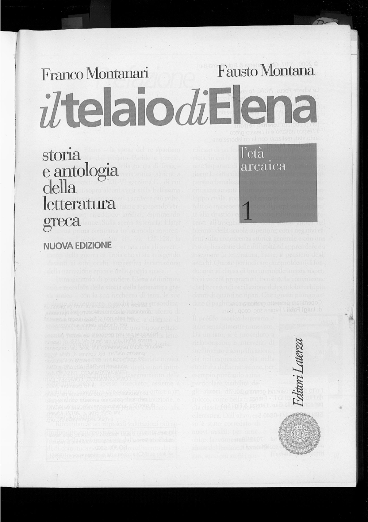Antologia Di Testi LG Annotazioni Letteratura Greca Studocu