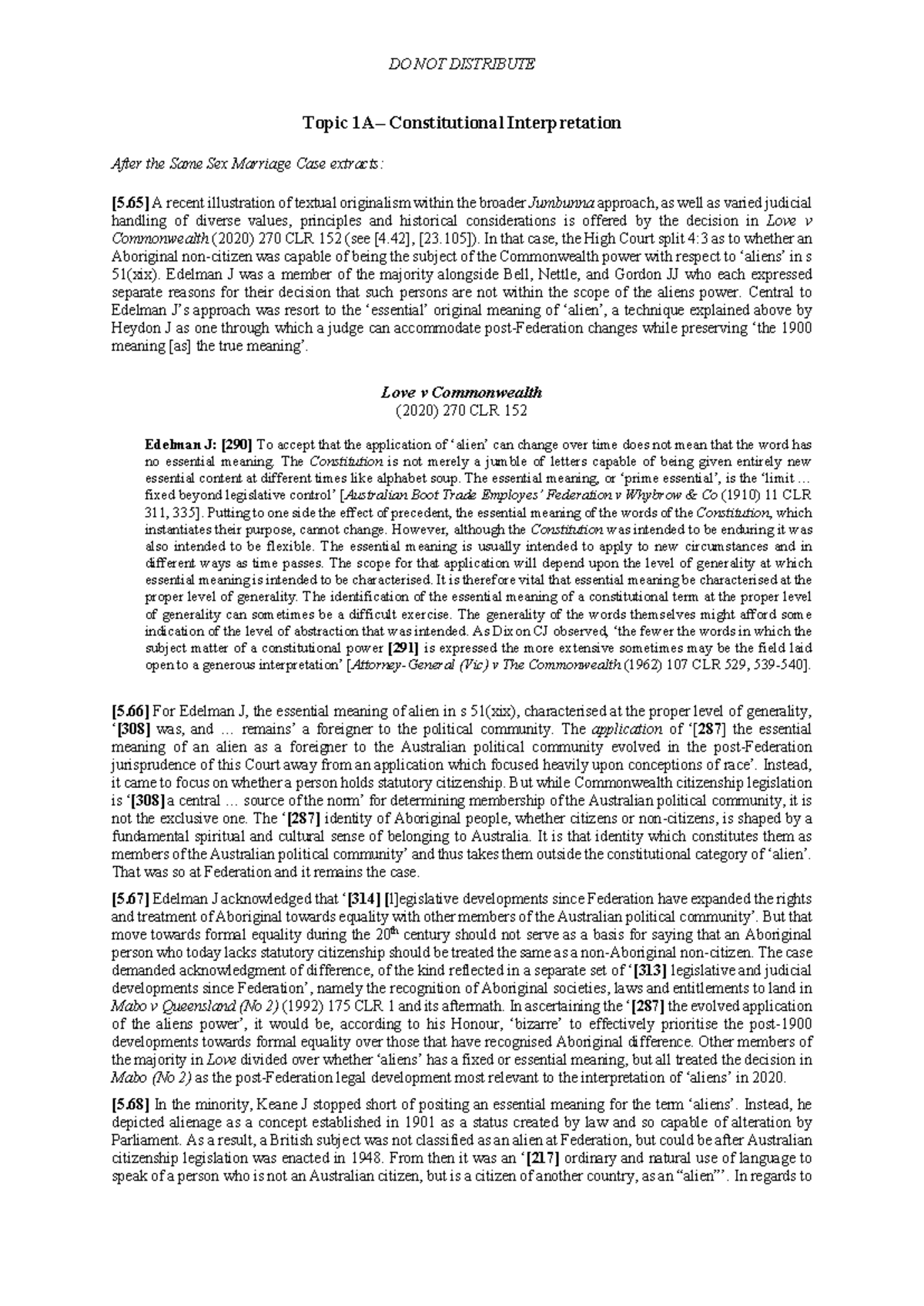 Topic 1A key additions - Topic 1A– Constitutional Interpretation After ...