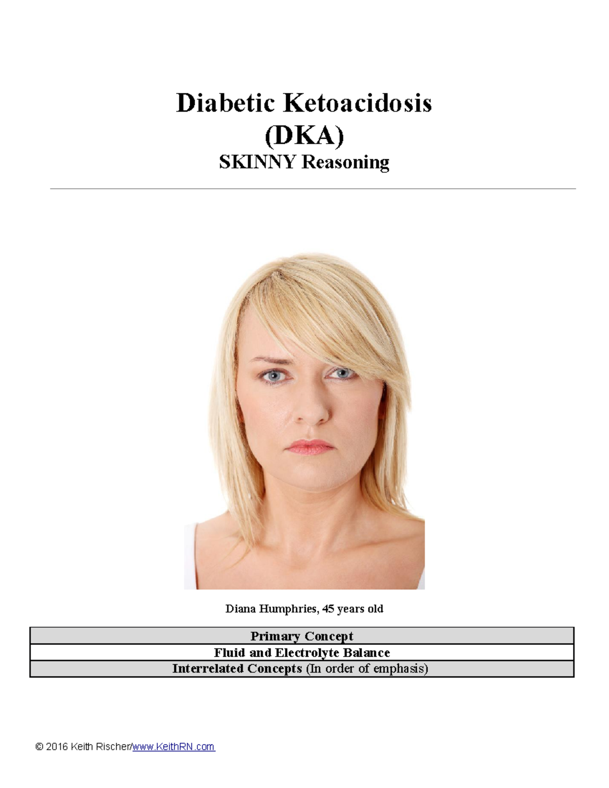 keith rn diabetic ketoacidosis case study