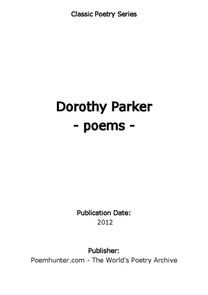 Resume By Dorothy Parker Poem Analysis Literature Lit 0 Psu Studocu