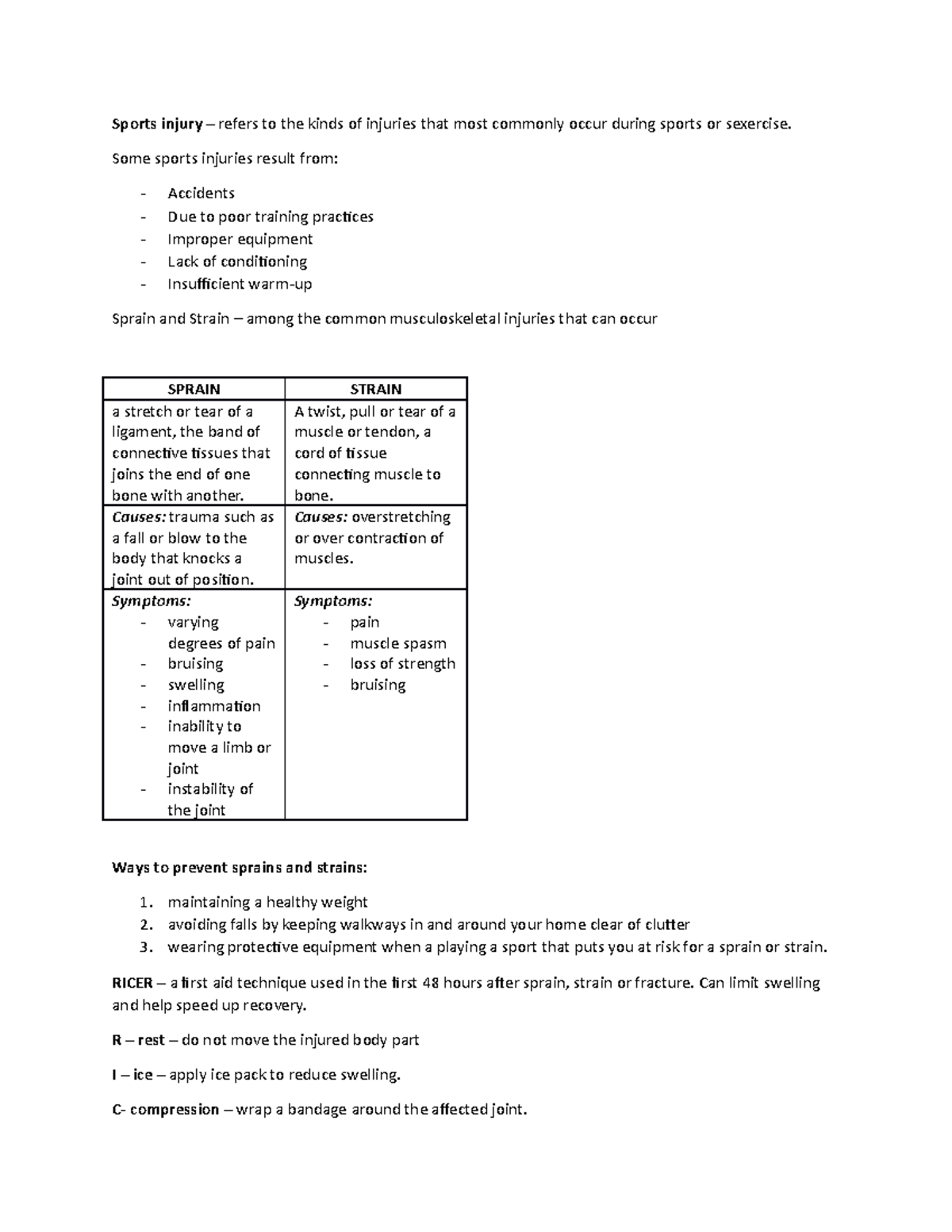 CRI 089 module 8 summaries lecture notes for first aid and water
