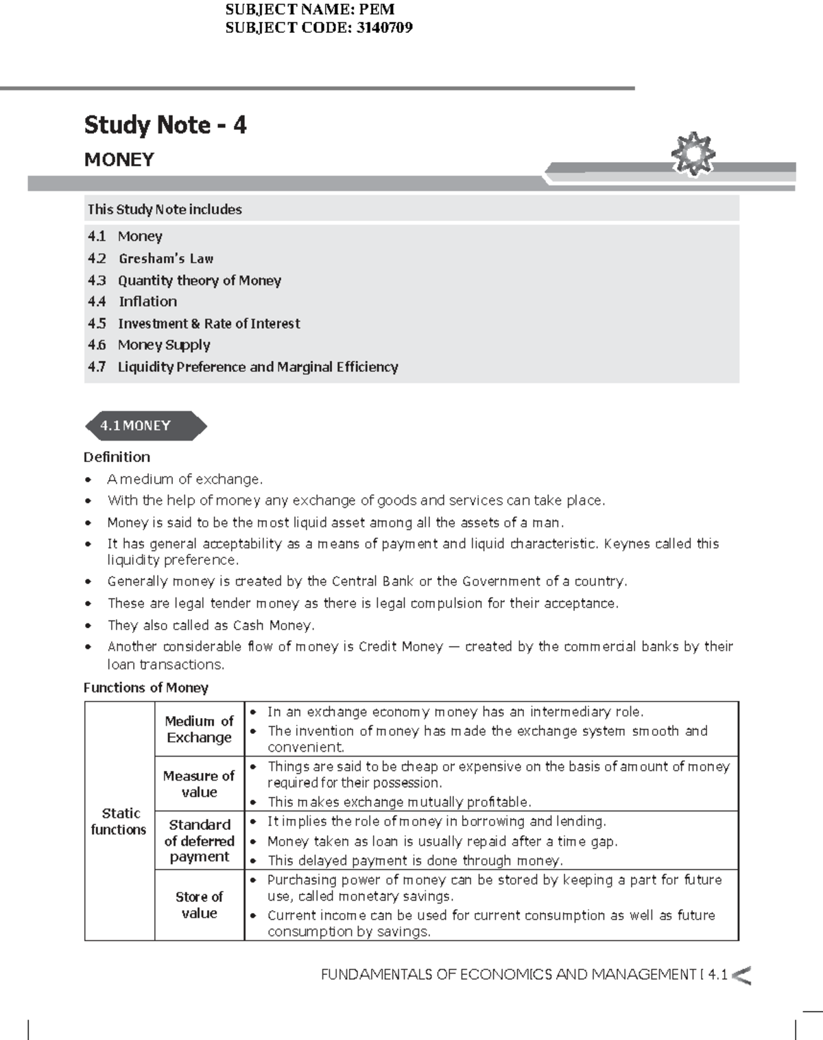 3140709 Pem Study Material Ch 4 - Principles Of Economics And ...