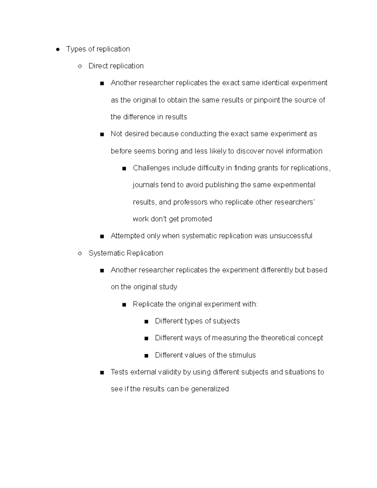 replication in experimental psychology