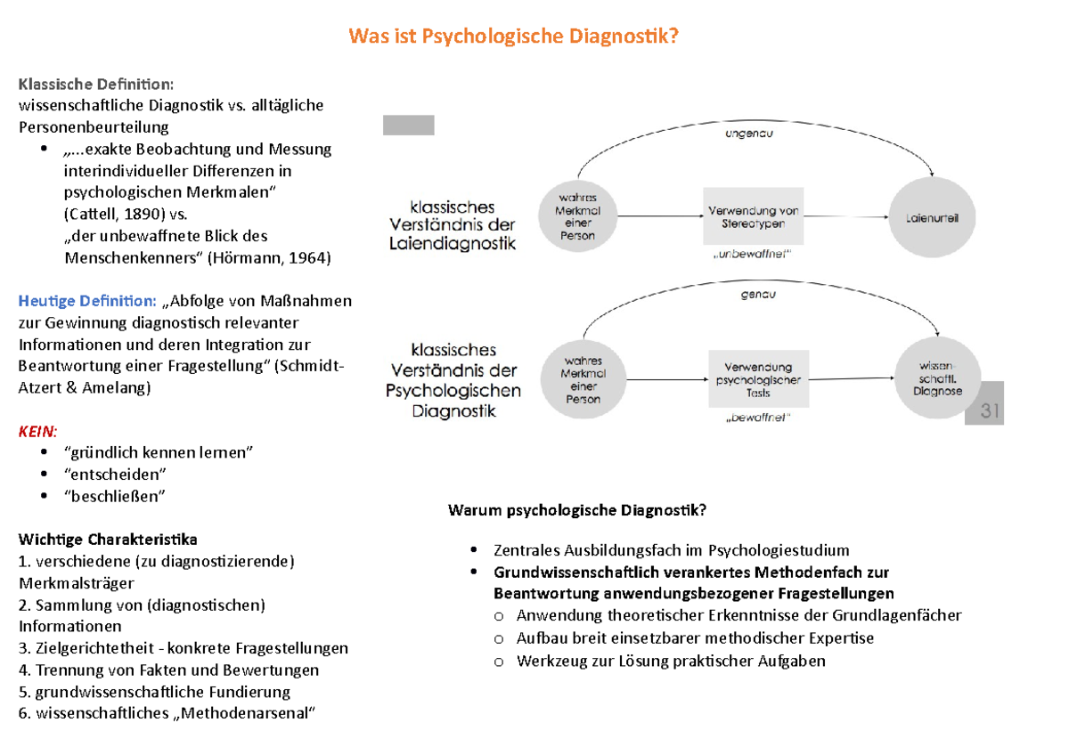 Diagnostik 1 Diagnostik und Diagnostischer Prozess - Was ist ...