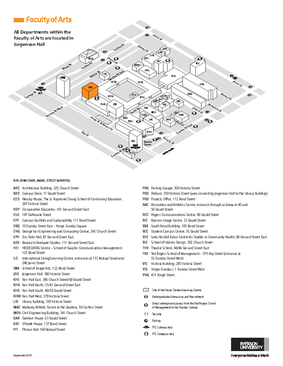 Campus map arts - ARC Architecture Building, 325 Church Street BKS ...