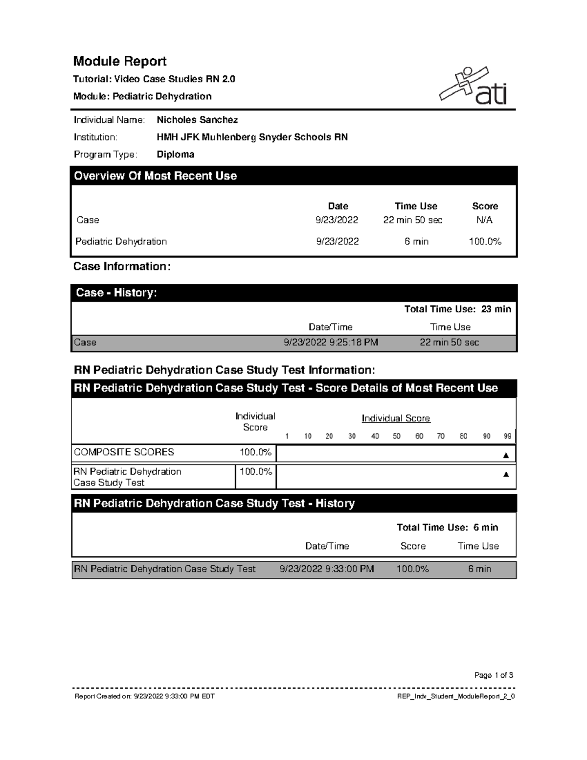 ati video case study pediatric dehydration