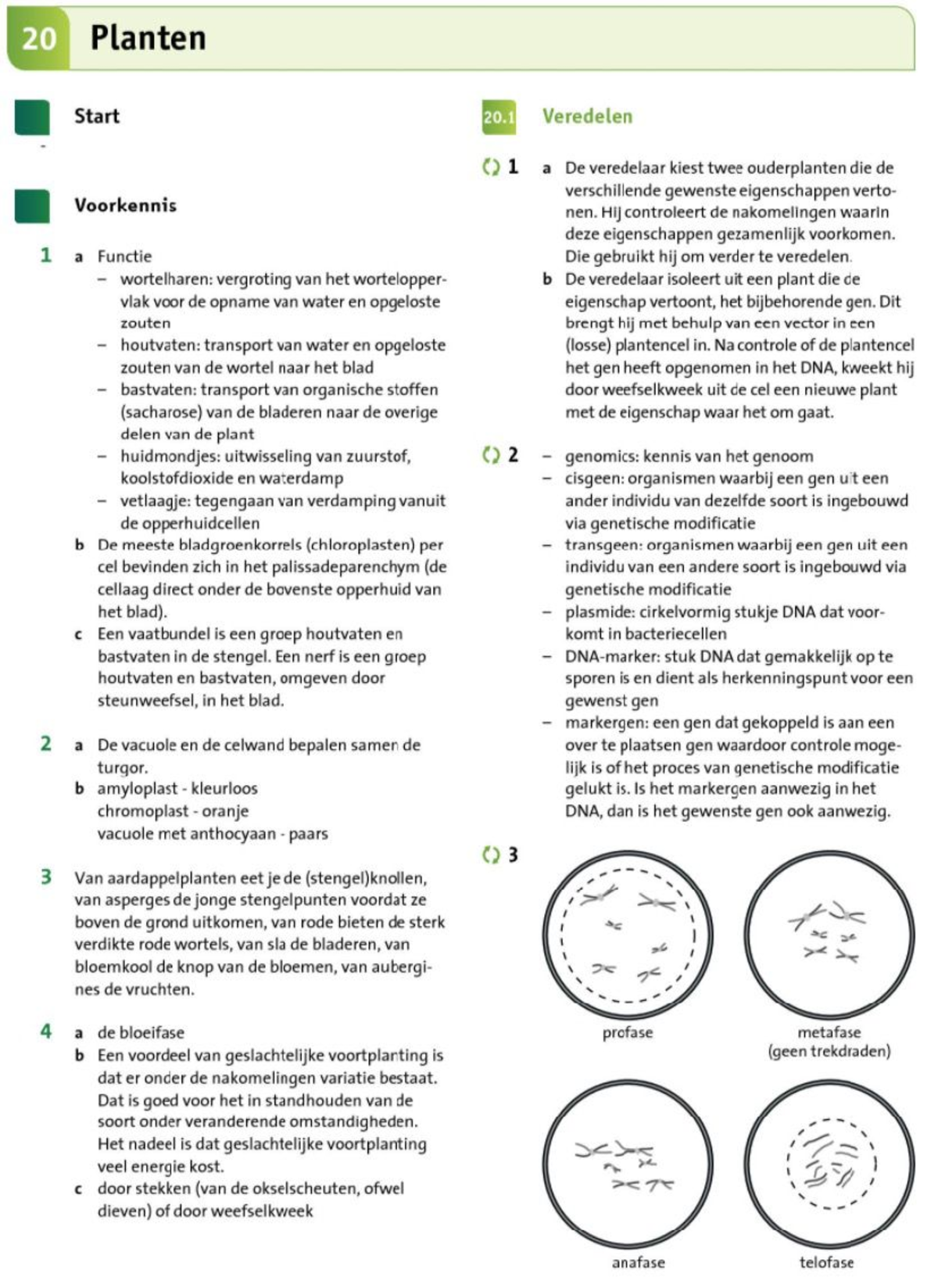 Antwoorden H20 Nectar Vwo6 Editie 4 1 Biologie Studeersnel