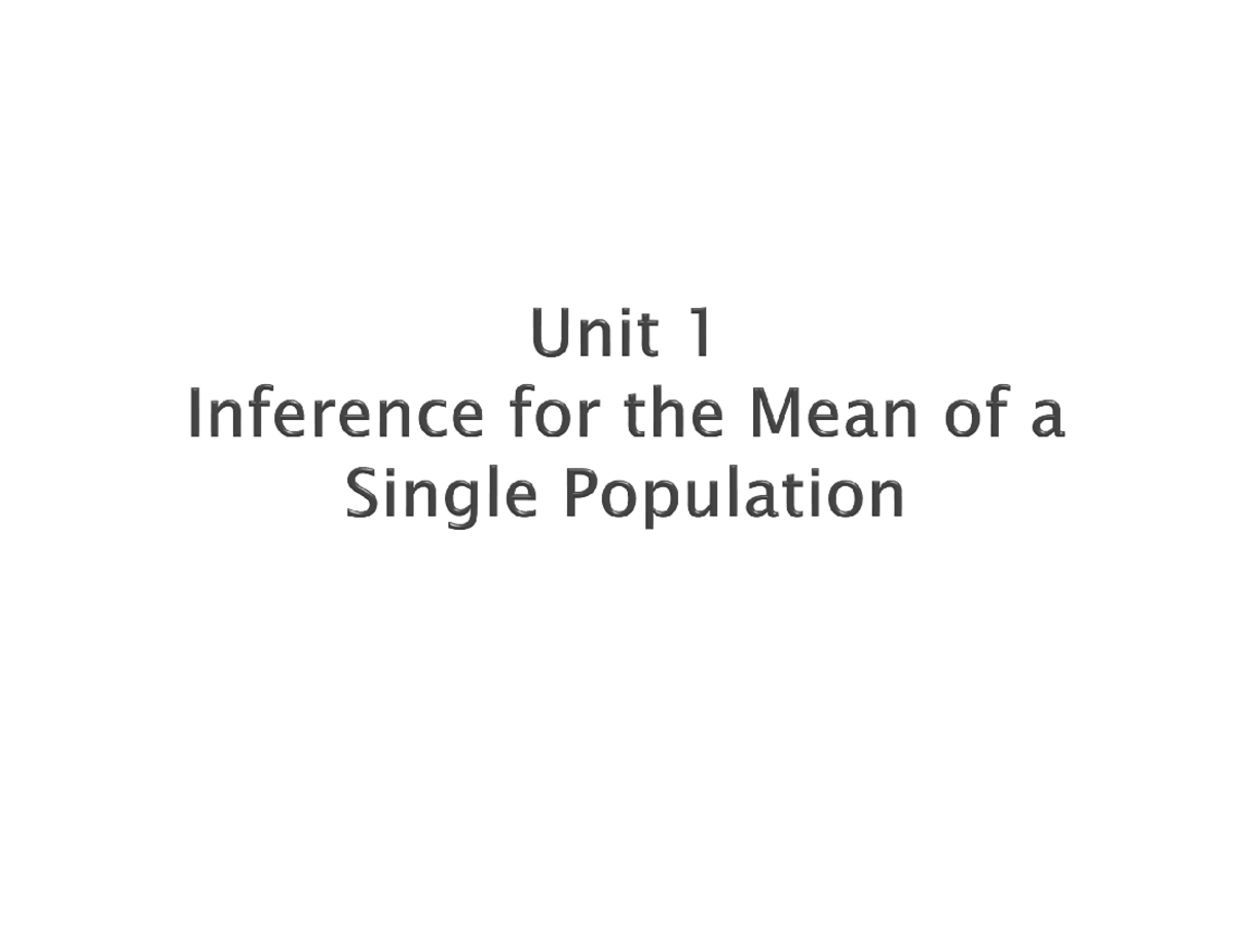 Unit 1 Notes 1 pp - unit 1 - Probability Distribution The probability ...