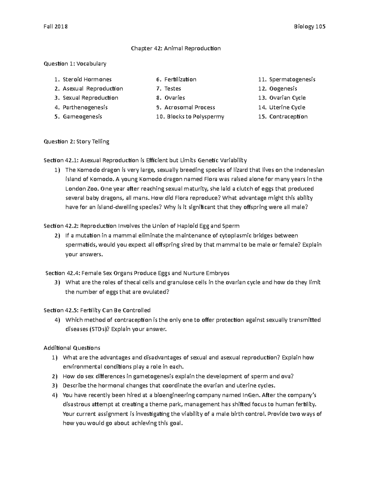 Chapter 42 - This document contains a study guide for CH 42 Homework ...