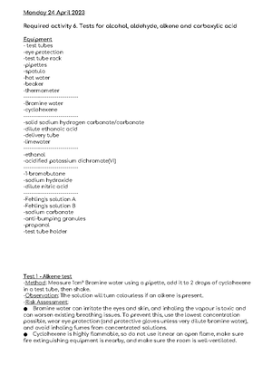 Aqa a level chemistry CPAC - 5 - CPAC - 5 Distillation of a product ...