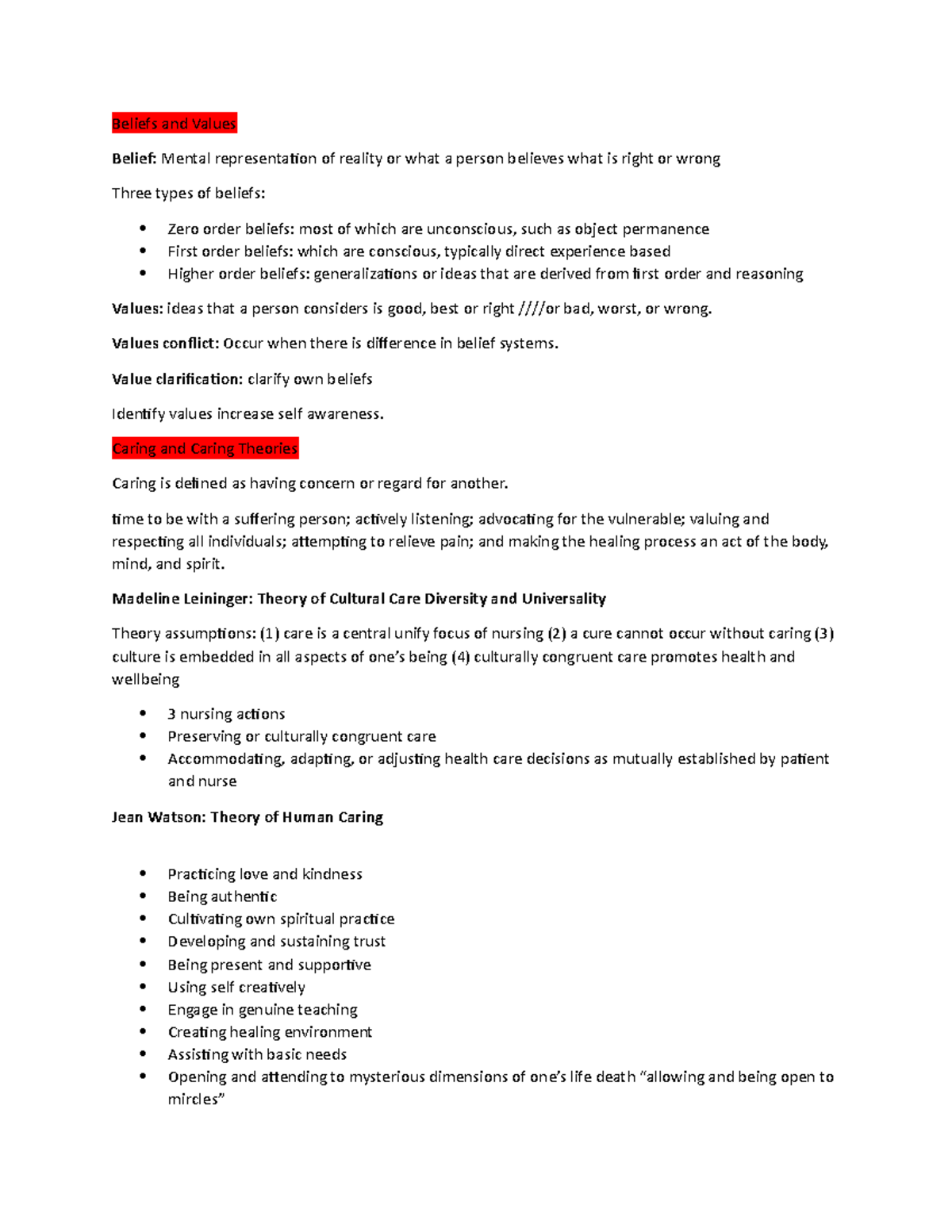 Intro Chapter 2 - sewgsegsewgse - Beliefs and Values Belief: Mental ...