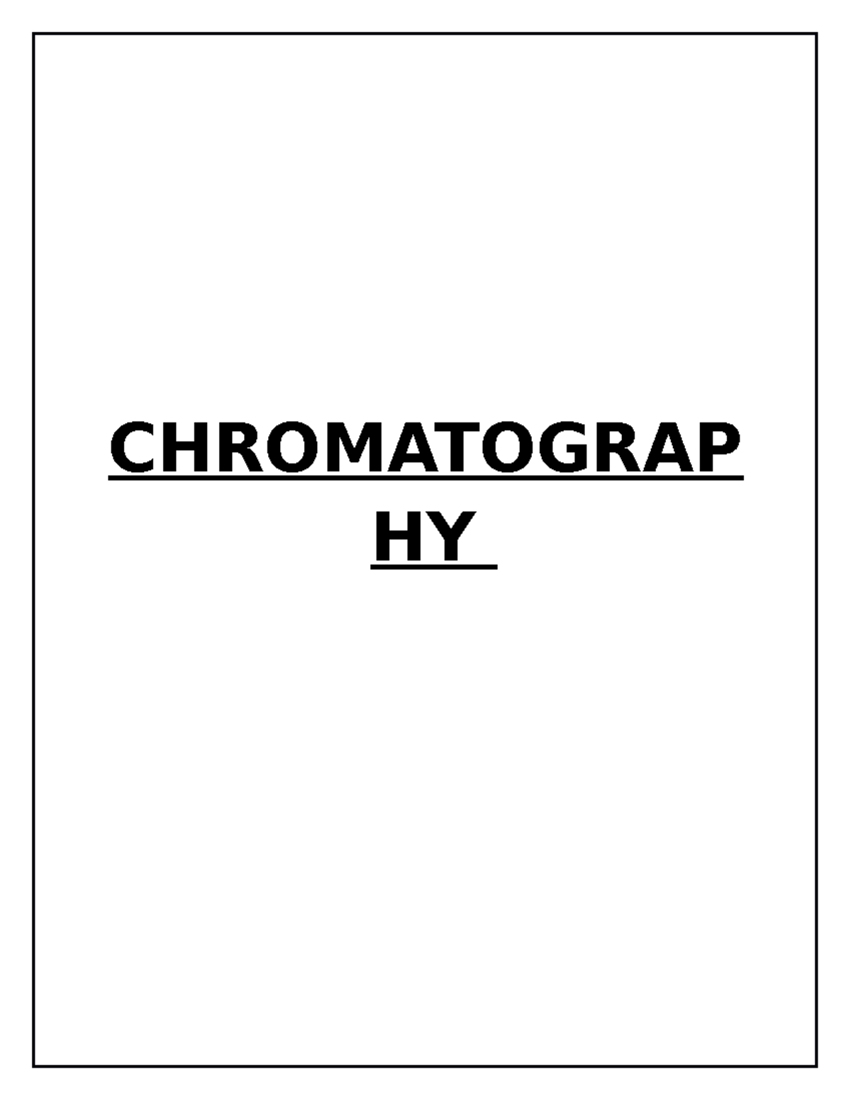 Chromatography methods CHROMATOGRAP HY SEPARATION OF SUGARS BY PAPER CHROMATOGRAPHY AIM Studocu