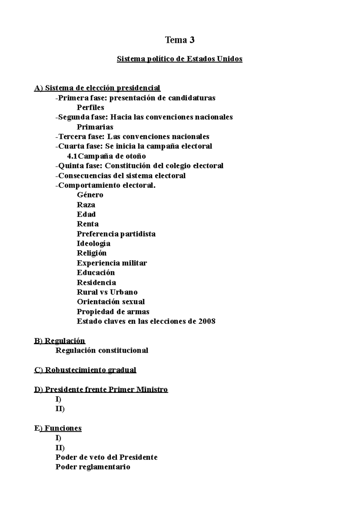 Tema 3 EEUU acabado - Apuntes 3 - Tema 3 Sistema político de Estados ...