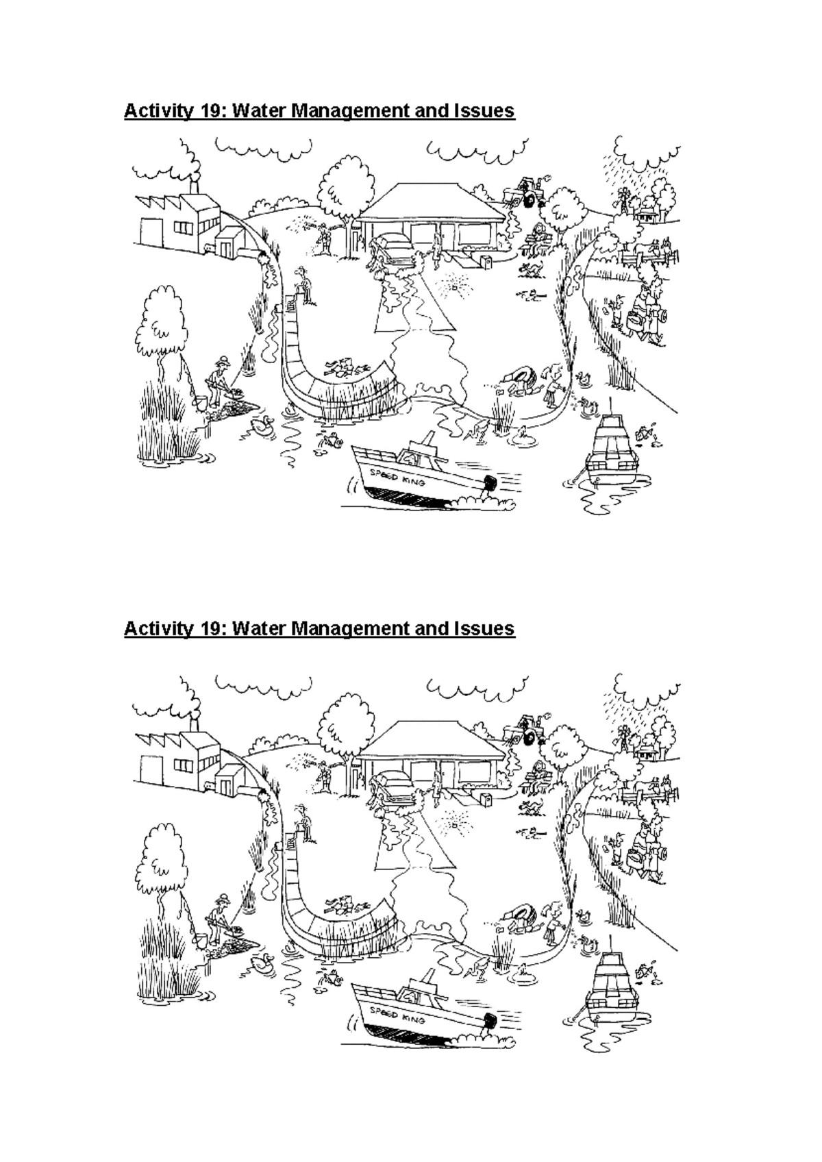 Activity 19 Water management - Activity 19: Water Management and Issues 