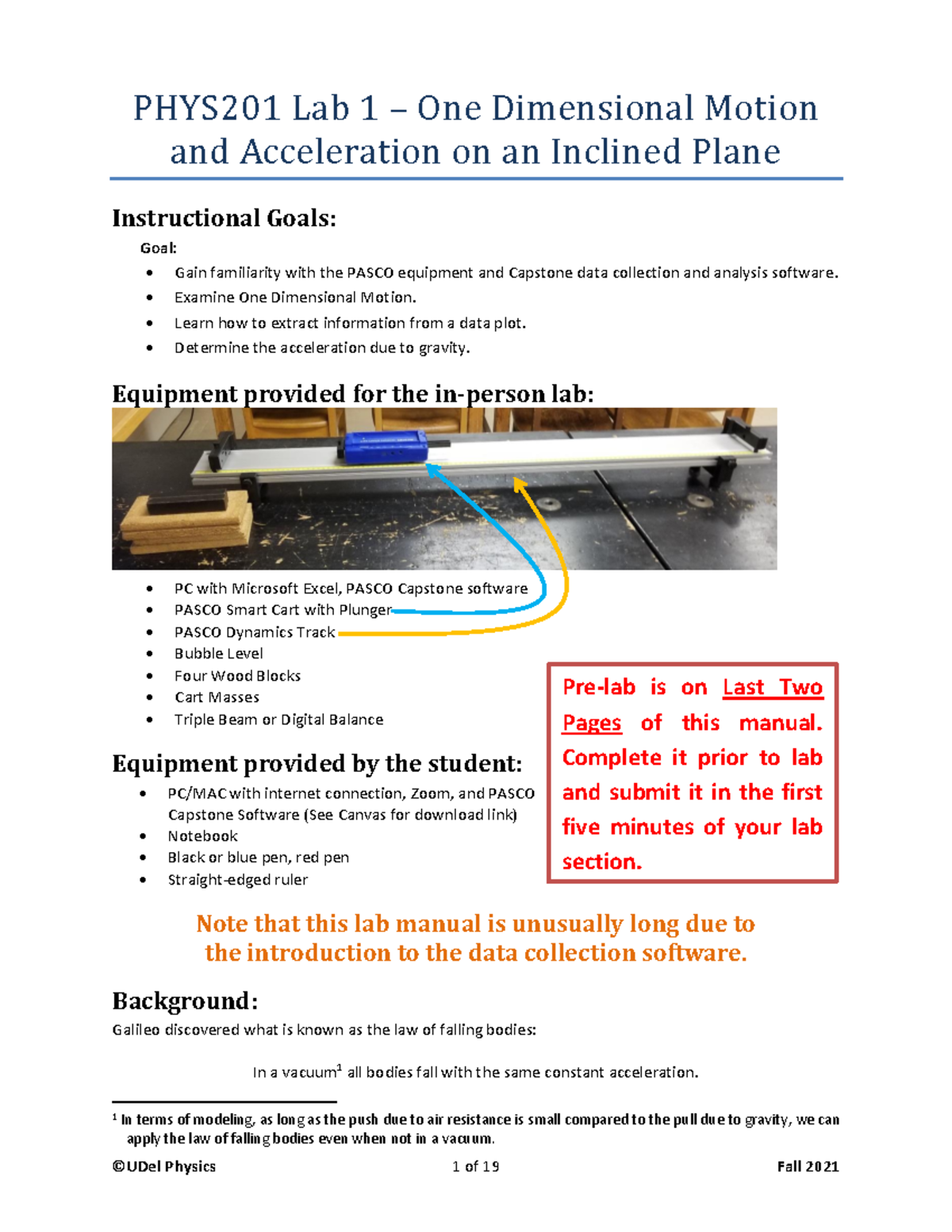 1-one-dimensional-motion-and-acceleration-on-an-inclined-plane