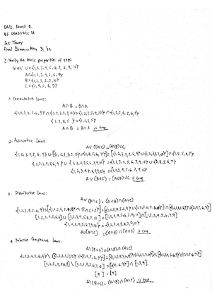 Daiz R BSStat 1A Set Theory Worksheet 1 - Studocu