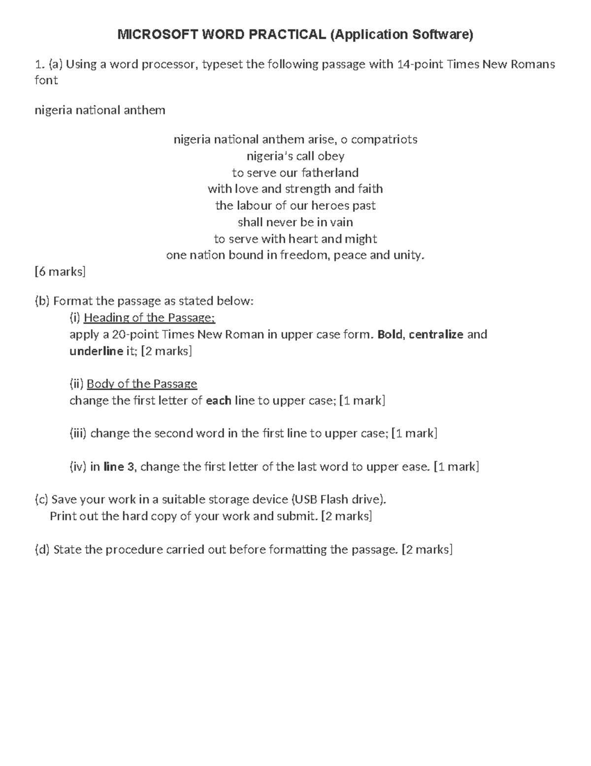 Microsoft WORD Practical (Application Software) For Year 5 - MICROSOFT ...