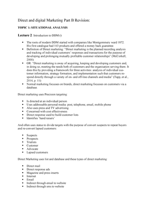 Ddm Part B Notes Wd Mkt3012 Ncl Studocu