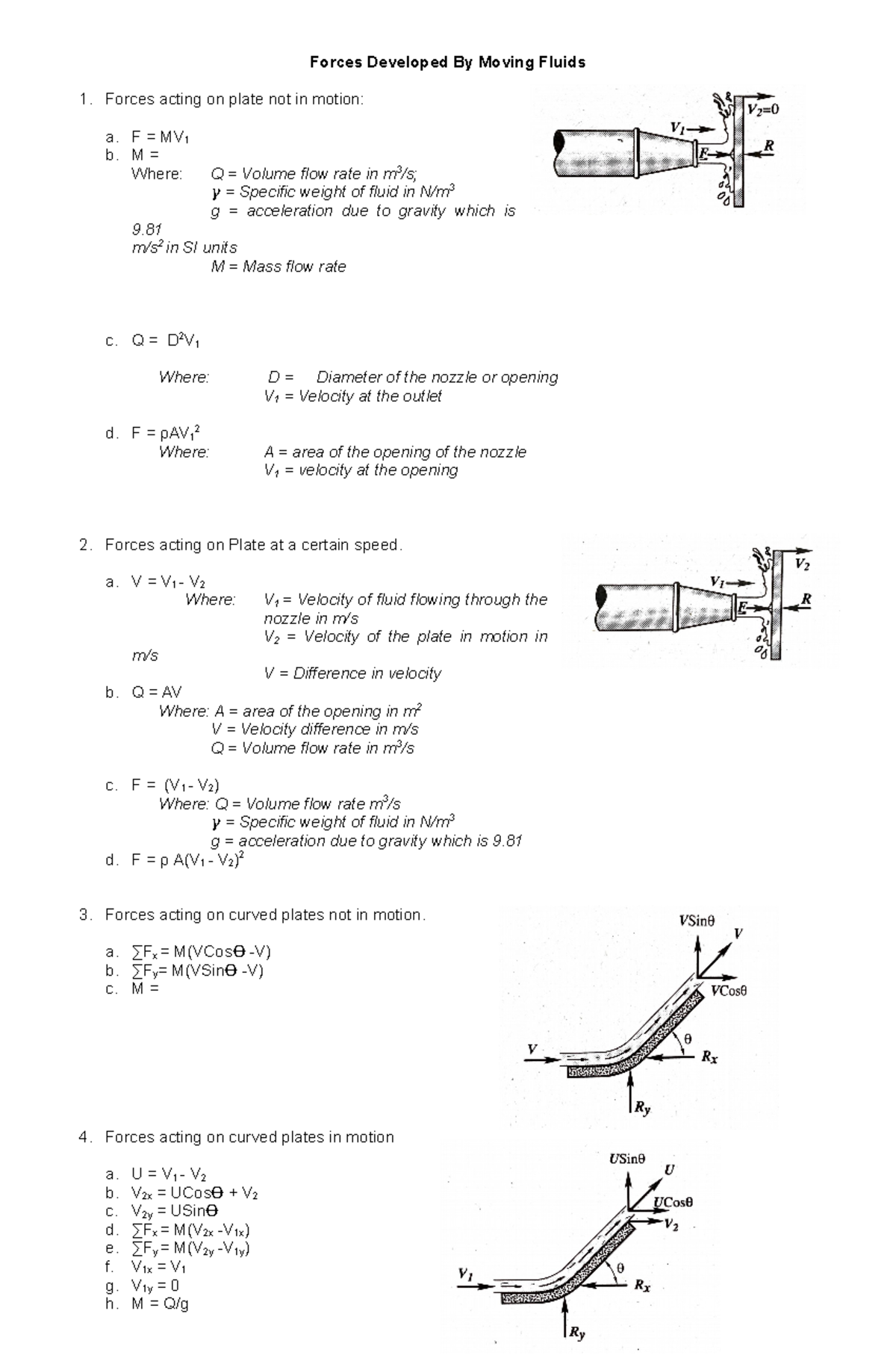 Forces Developed By Moving Fluids - Forces Developed By Moving Fluids ...