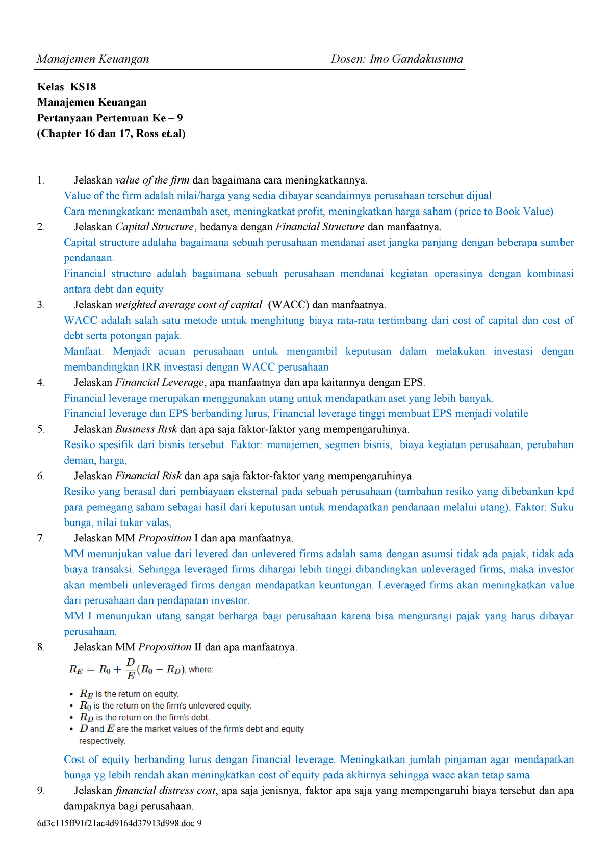 Pertanyaan Tentang Leverage