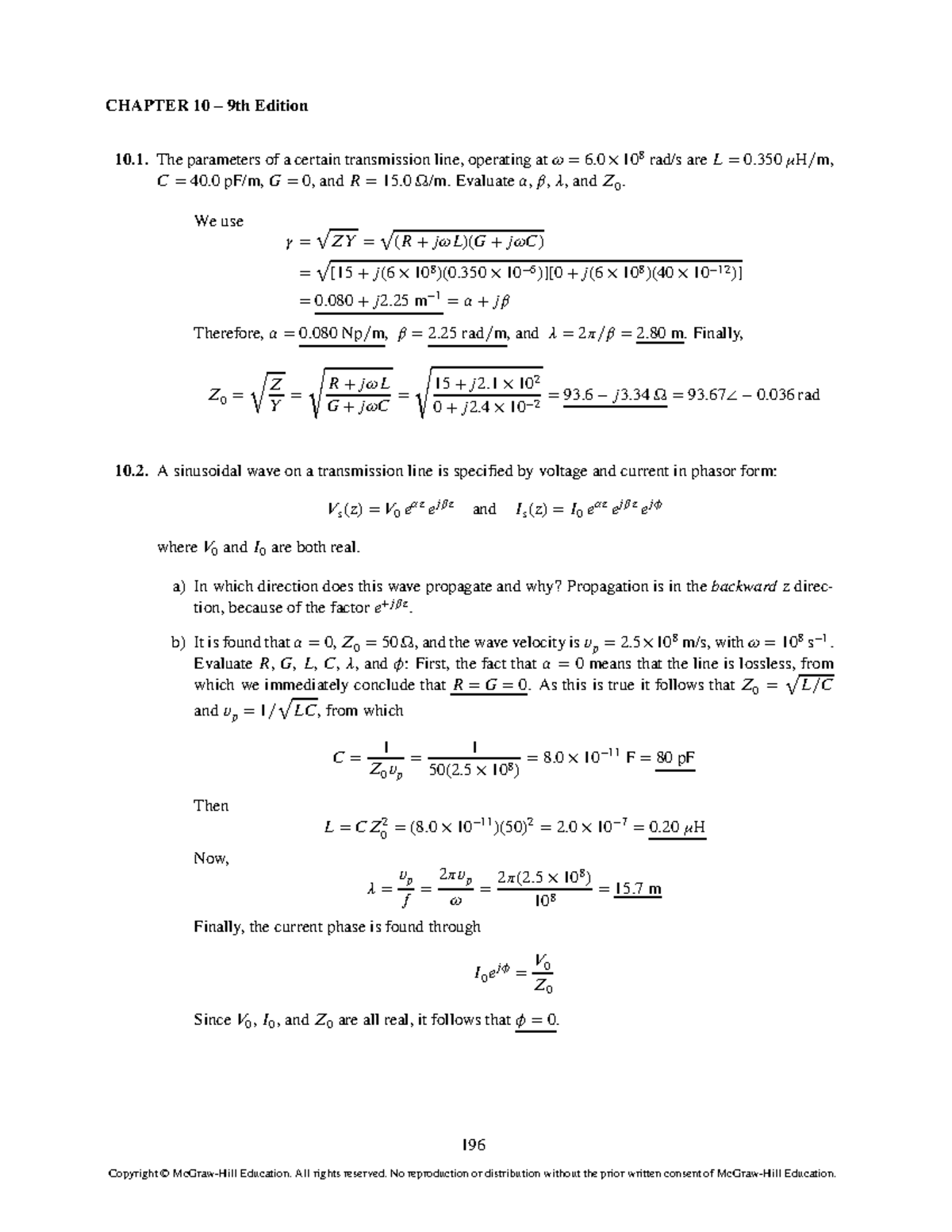 Engineering Electromagnetics 9th solution - Studocu