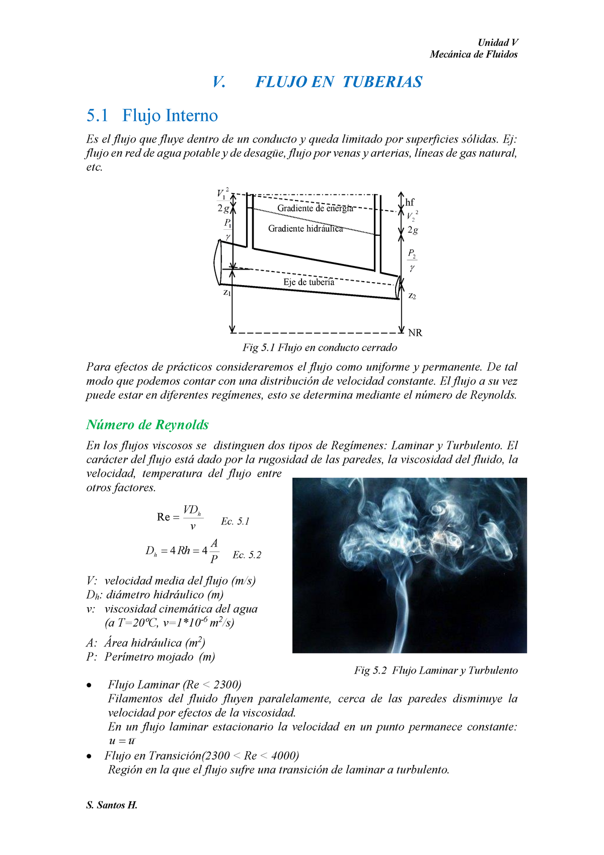 Cap 5- Flujo En Tuberias - Unidad V Mecánica De Fluidos V. FLUJO EN ...