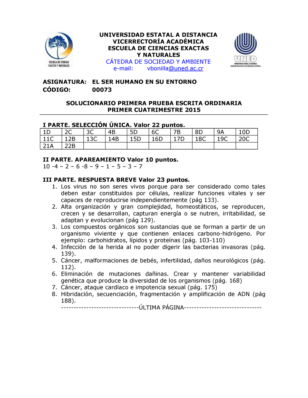 Examen 1 Enero 2015, Respuestas - - Studocu