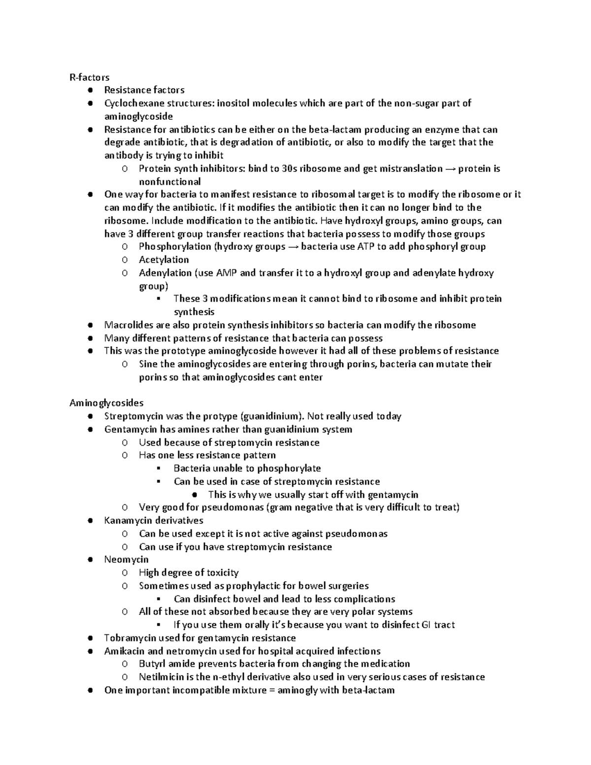 Virology 1 - R-factors Resistance factors Cyclochexane structures ...