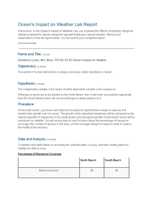 Ocean Exploration Lab Report—Cartesian Diver - Ocean Exploration Lab ...