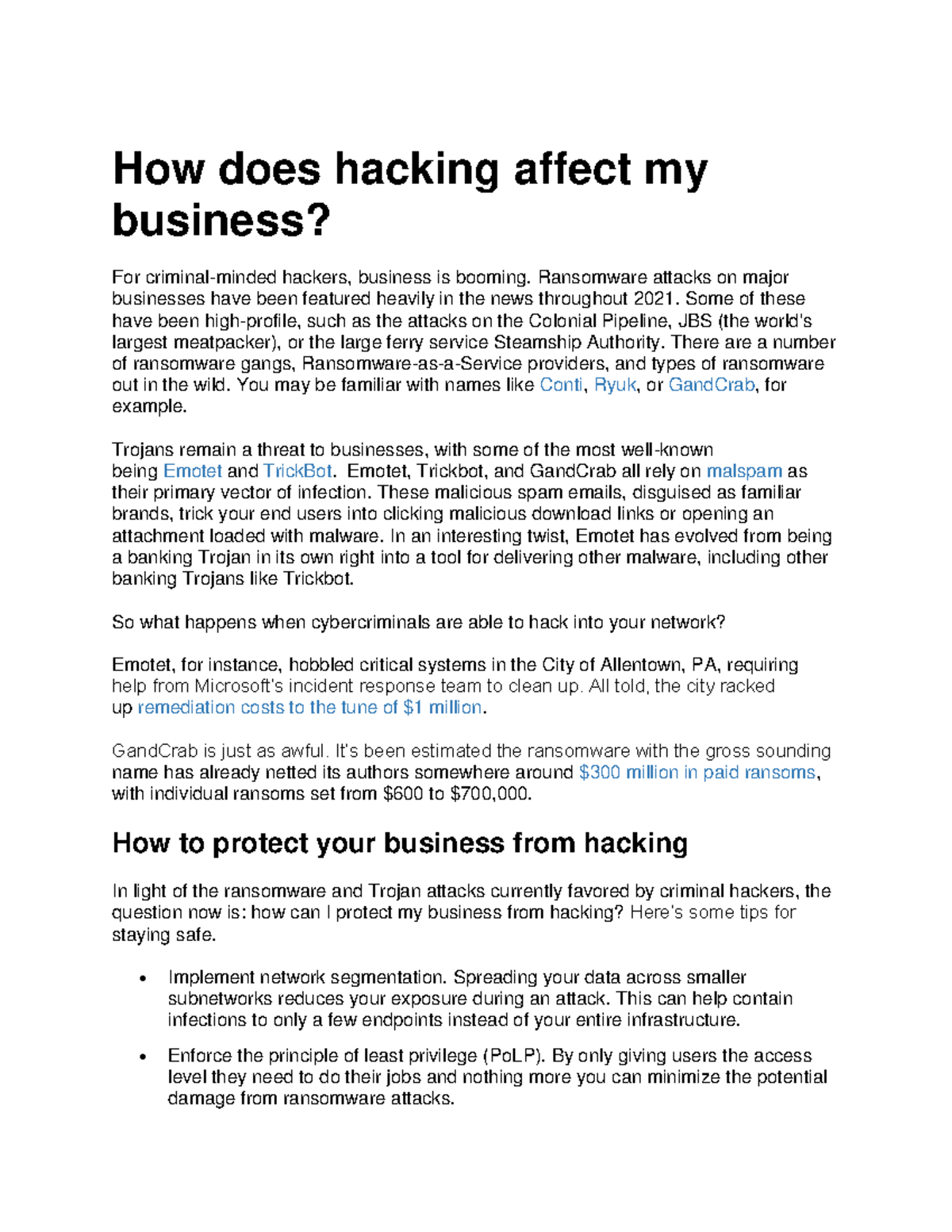 How Does Hacking Affect My Business - How Does Hacking Affect My ...