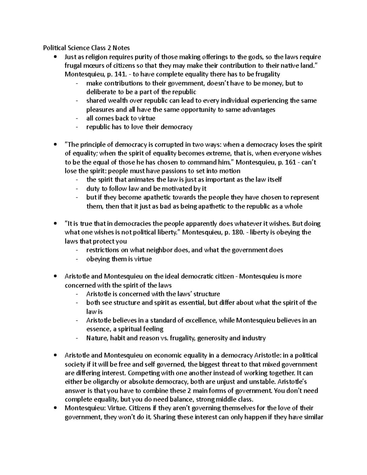 Political Science Class 2 Notes - Political Science Class 2 Notes Just ...